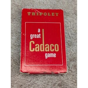 Vintage Tripoley Cadaco Playing Cards Red White Sealed Deck Hong Kong Joker